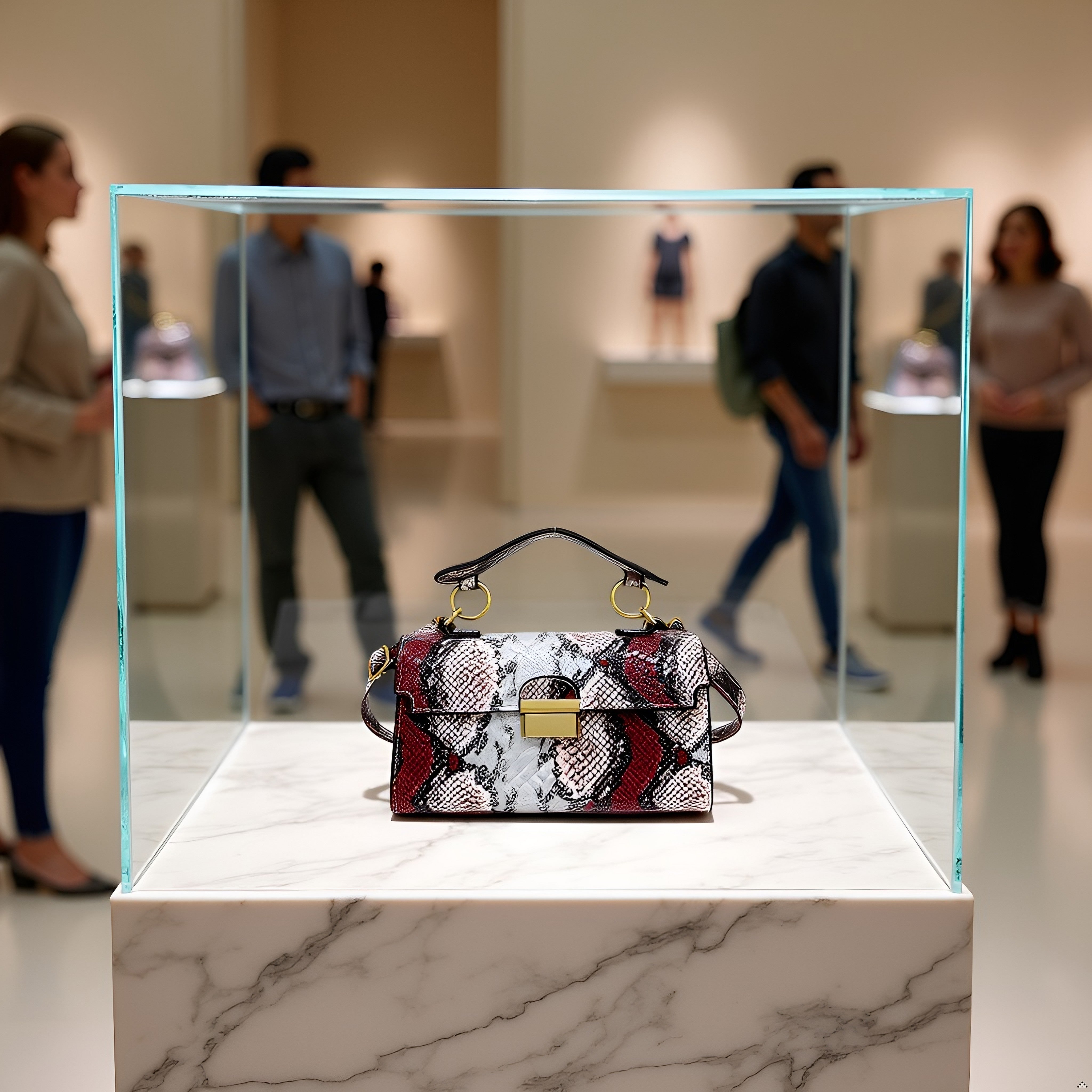 Chic Snake Print Crossbody Bag with Gold Lock – Stylish Faux Leather Shoulder Purse for Women