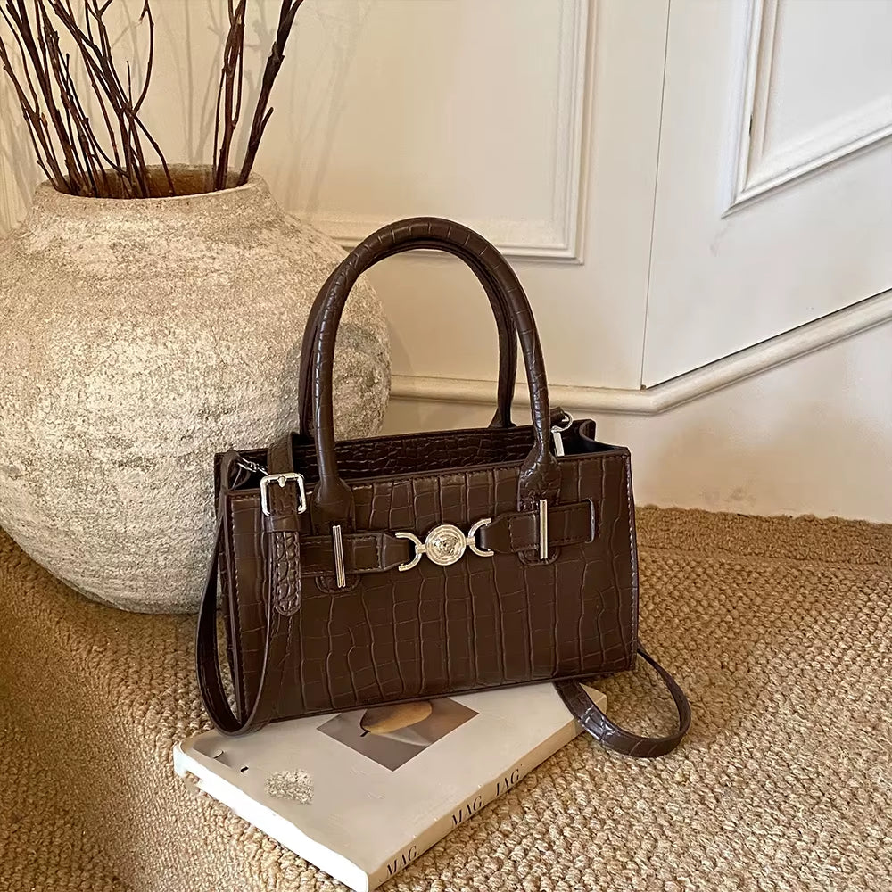 Small Handbag Women'S Autumn/Winter Versatile New Retro Leopard Print Crossbody Bag Trendy Ins Square Tote Bag