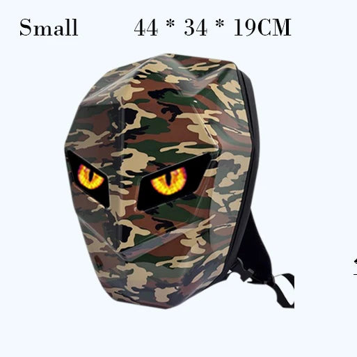 Hard Shell LED Backpack for Men & Women - Waterproof Motorcycle Cycling & Business Travel Laptop Bag