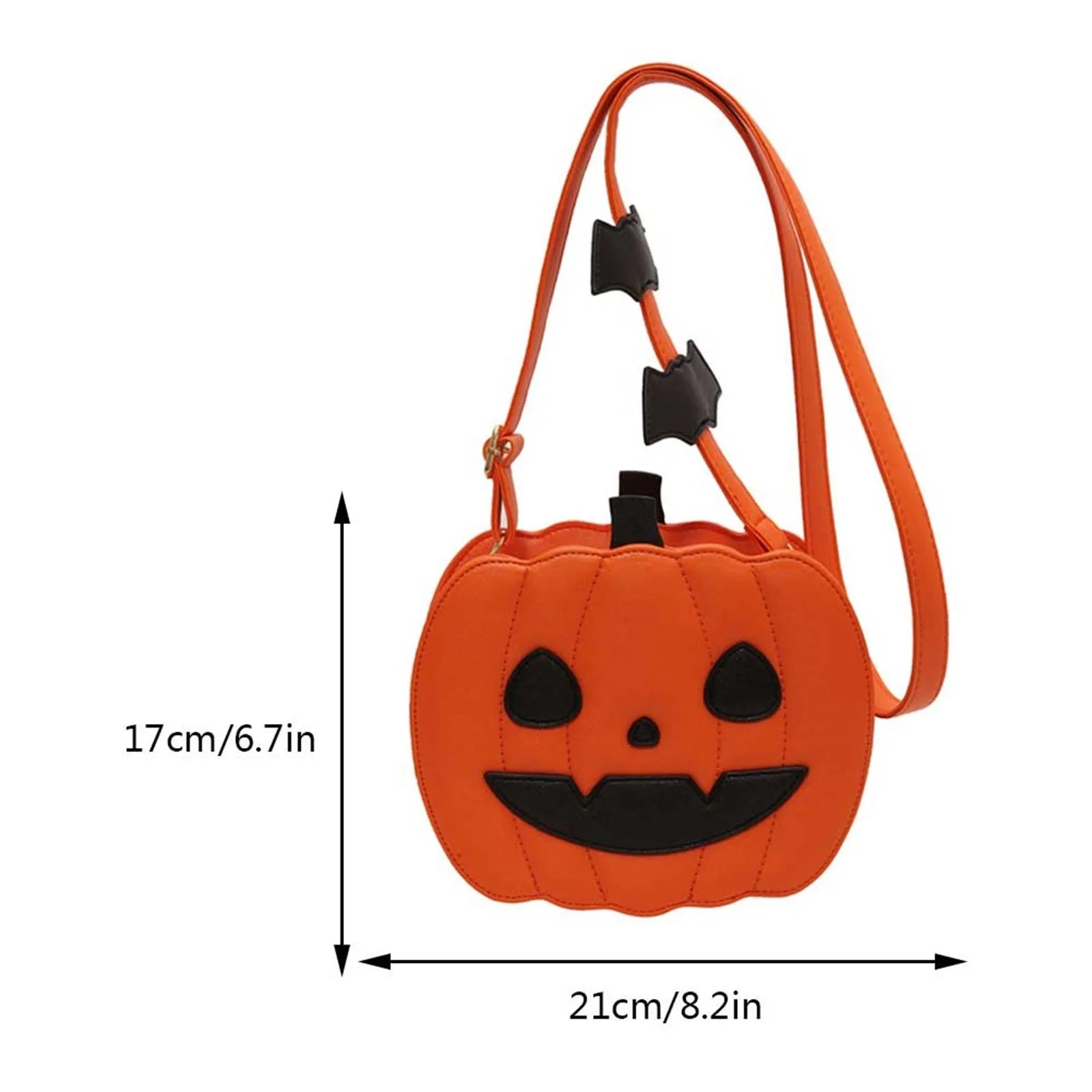 Chic Halloween Pumpkin Purse with Ghost Skull Accent - Perfect for Women & Girls!