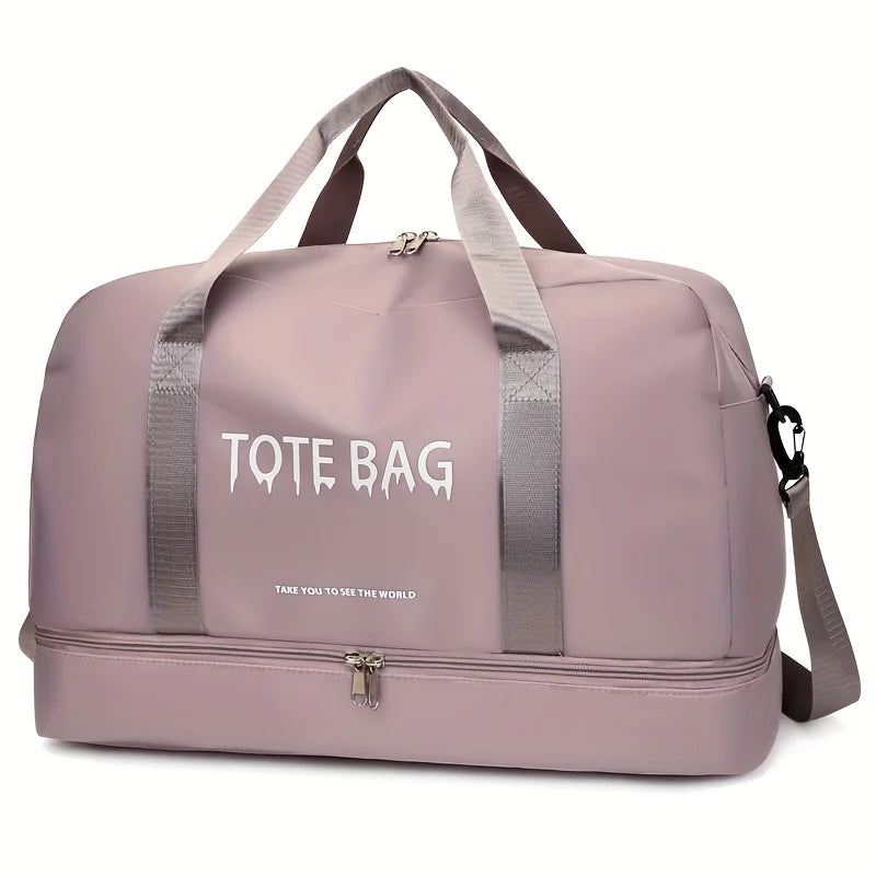 Versatile Large-Capacity Travel Duffle Bag with Adjustable Strap - Durable Nylon Gym Bag for All Your Sports Needs!