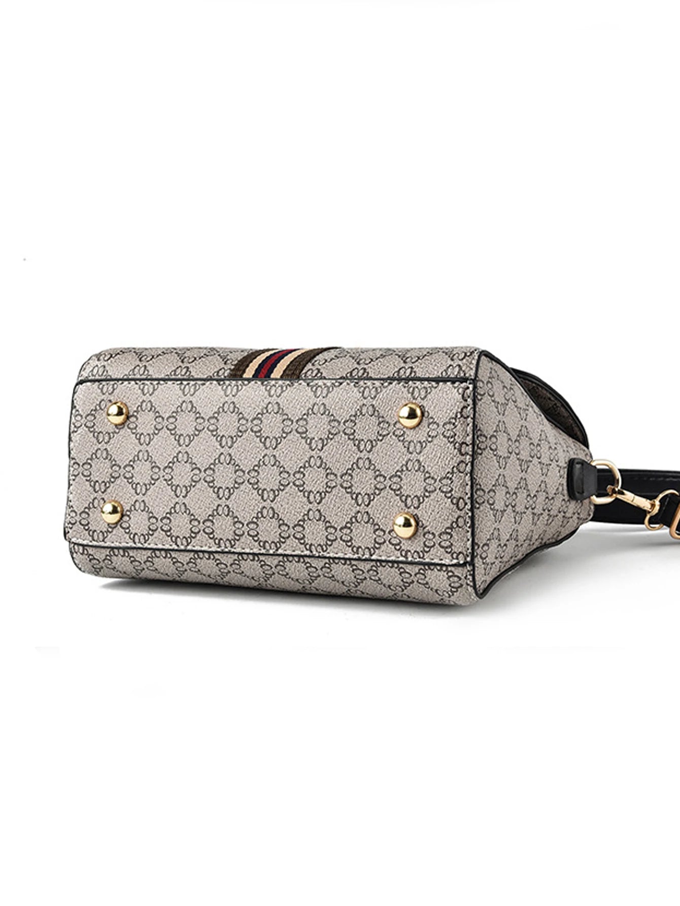 Chic Geometric Print Handbag - Stylish Versatile Shoulder & Crossbody Bag with Ample Space