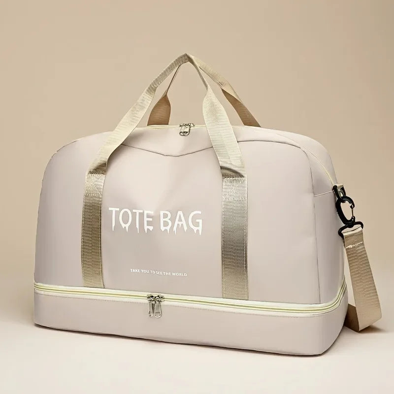 Versatile Large-Capacity Travel Duffle Bag with Adjustable Strap - Durable Nylon Gym Bag for All Your Sports Needs!