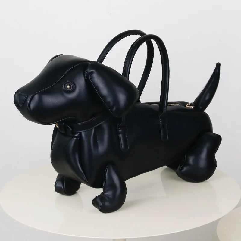 Chic Dachshund Handbag - Cute PU Leather Messenger Bag for Fashionable Women