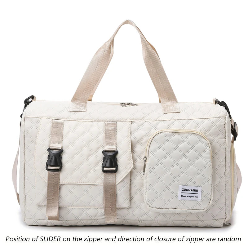 Spacious Argyle Durable Nylon Travel Duffle Bag - Perfect Portable Sports Gym Bag for Overnight Trips and Training