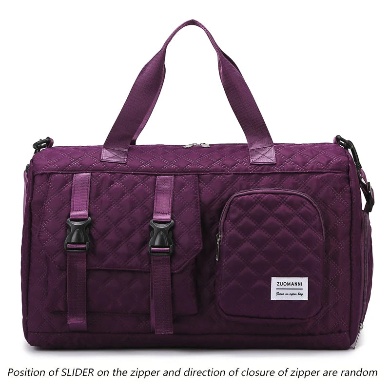 Spacious Argyle Durable Nylon Travel Duffle Bag - Perfect Portable Sports Gym Bag for Overnight Trips and Training