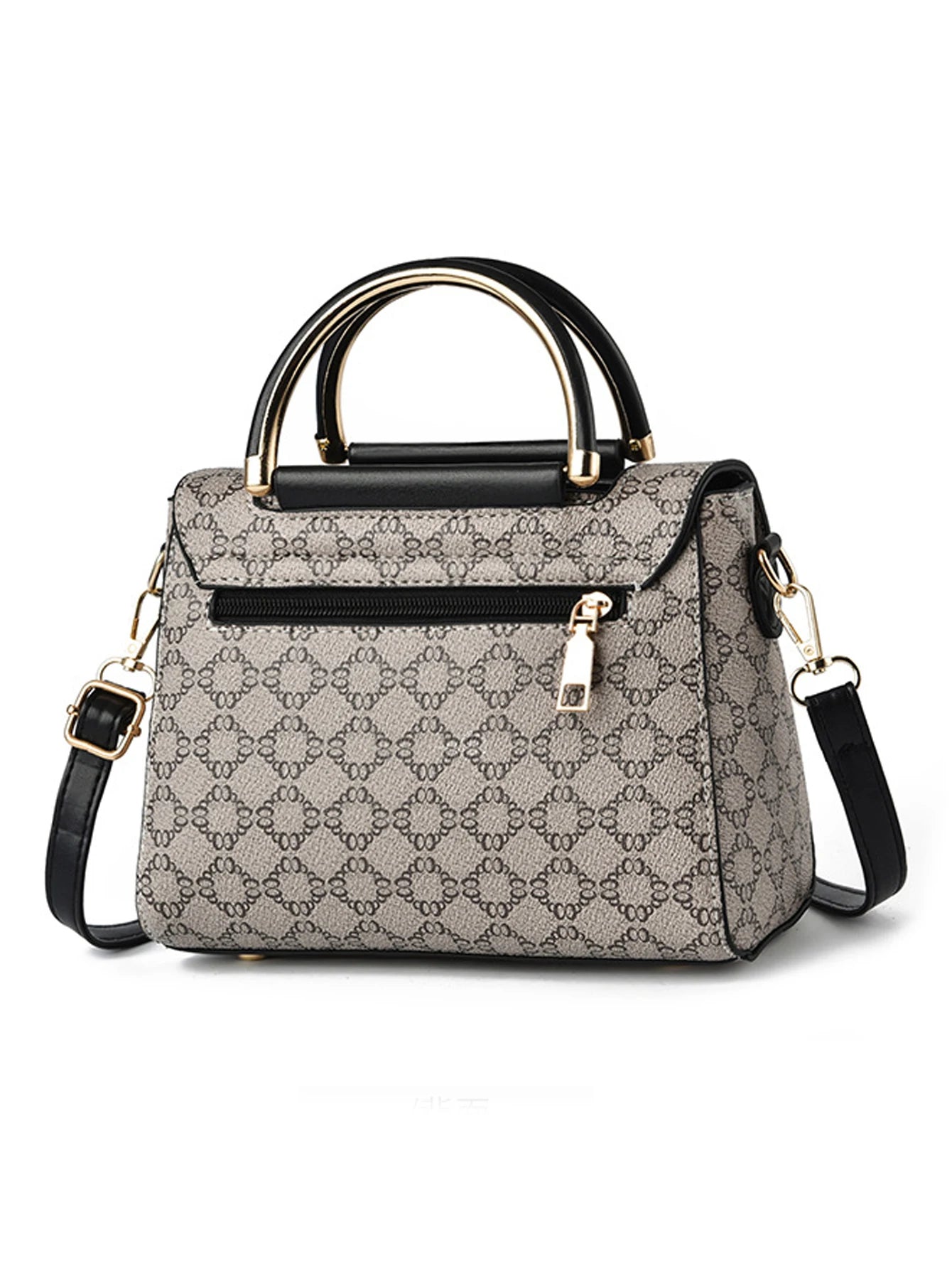 Chic Geometric Print Handbag - Stylish Versatile Shoulder & Crossbody Bag with Ample Space