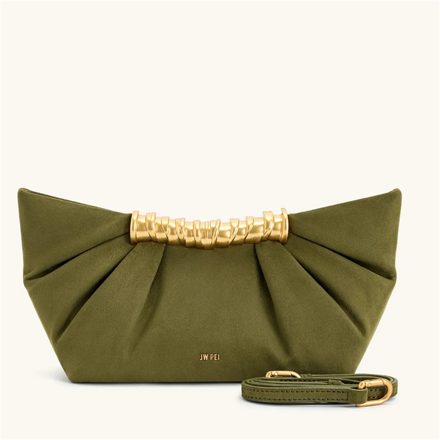 Leia Elegant Pleated Shoulder Bag - Mini Metal Chain Crossbody Purse for Evening Parties - 2025 New Arrival