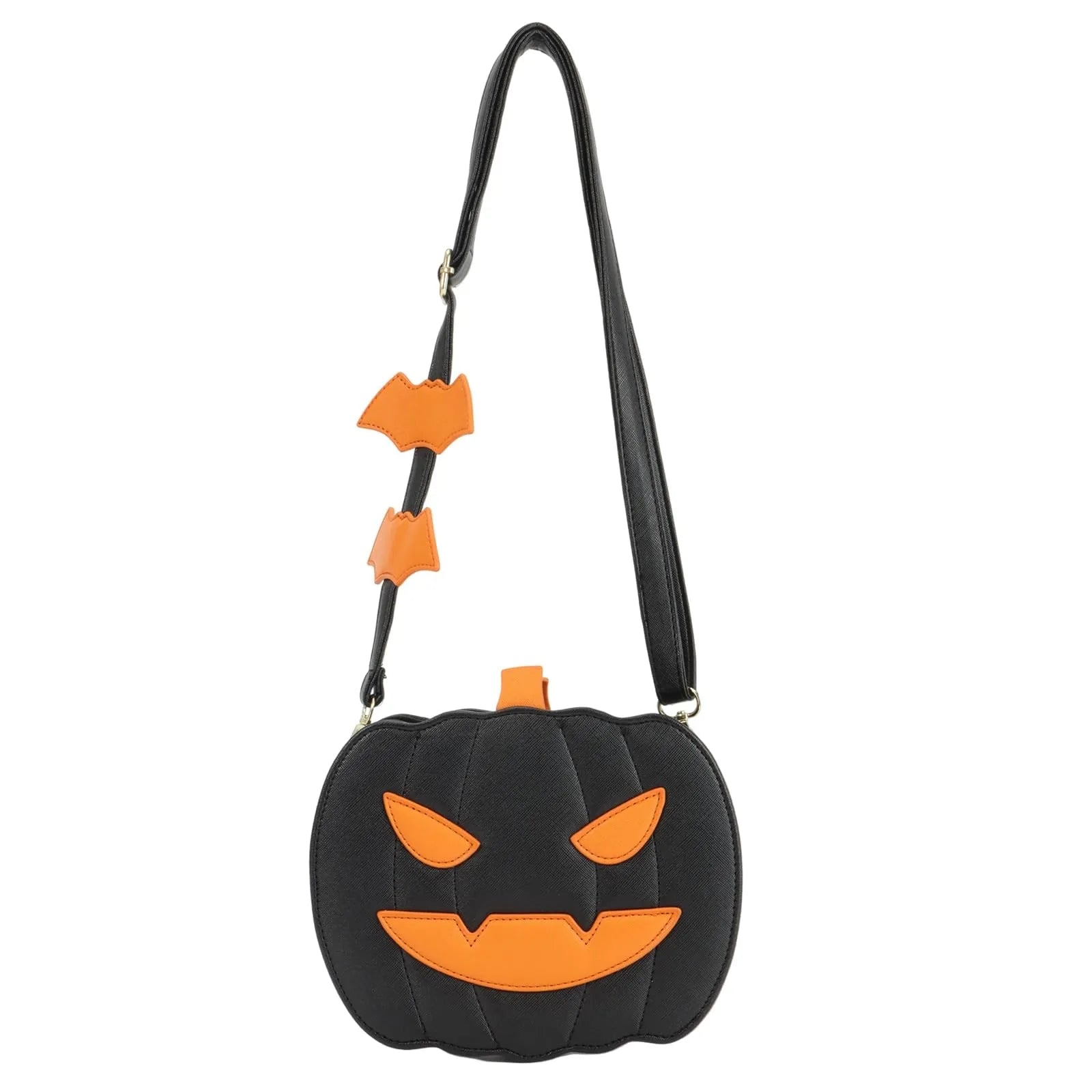 Chic Halloween Pumpkin Purse with Ghost Skull Accent - Perfect for Women & Girls!