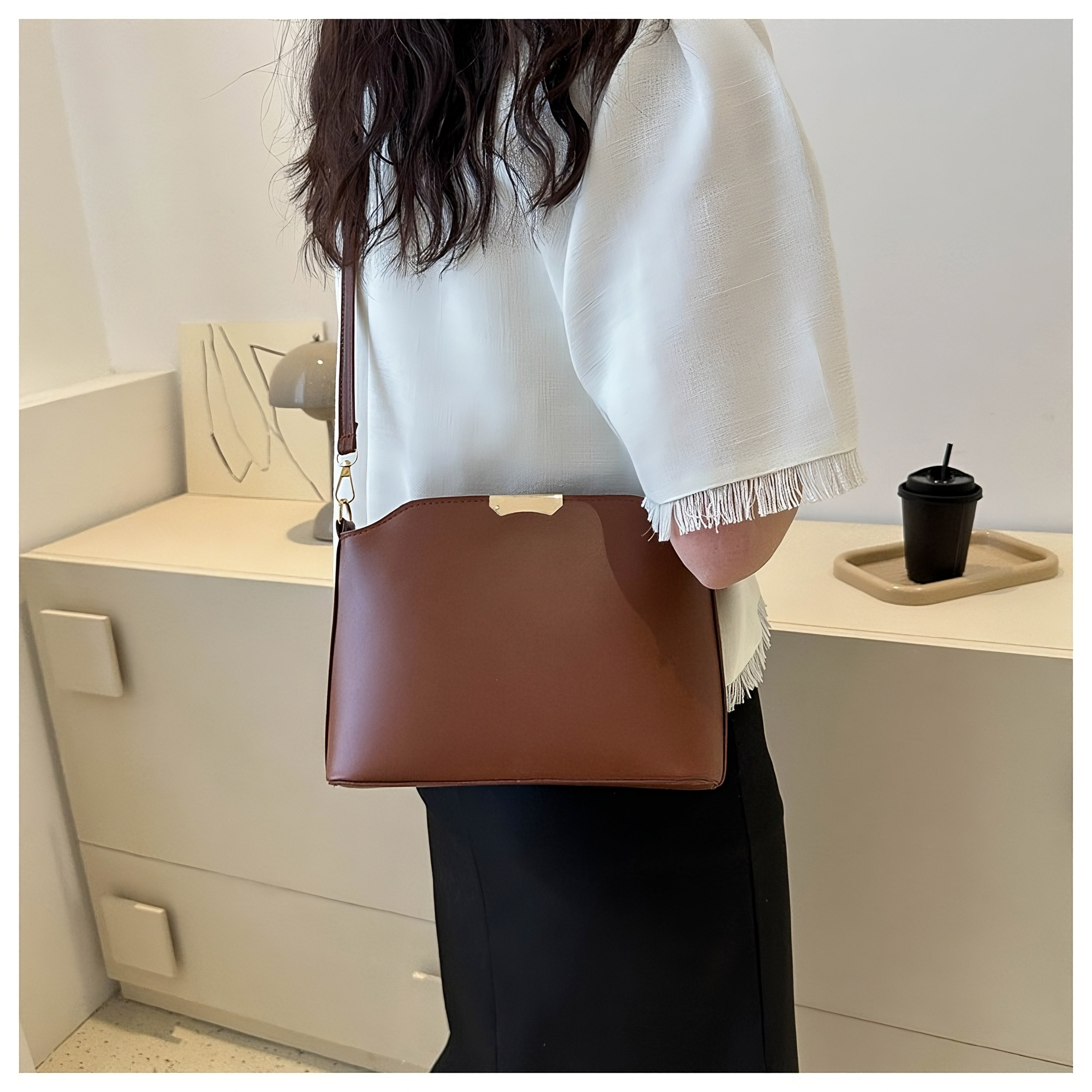 Elevate Your Style with the Chic Candy Color Women's Messenger Bag - Perfect for Shoulder or Crossbody Wear!
