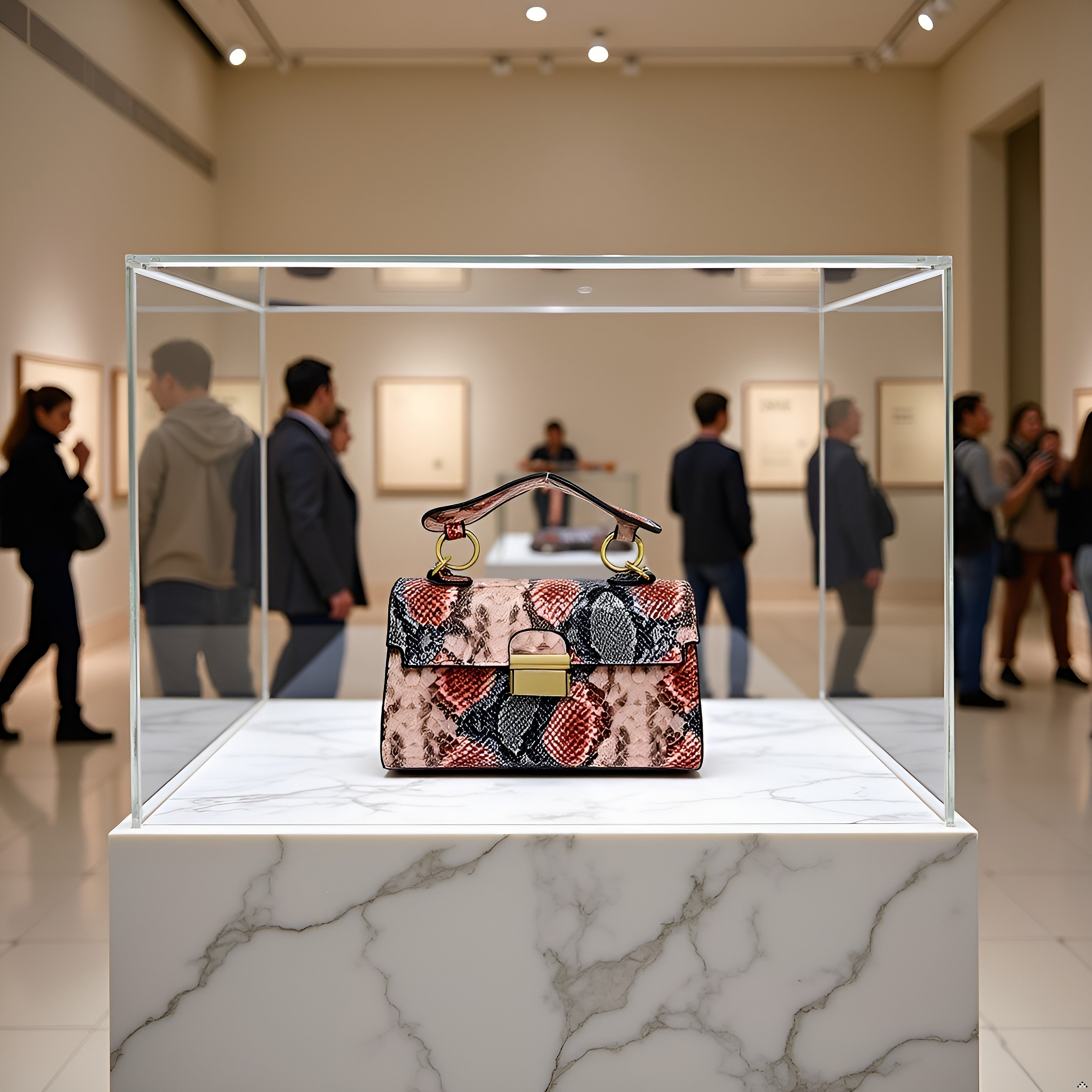 Chic Snake Print Crossbody Bag with Gold Lock – Stylish Faux Leather Shoulder Purse for Women