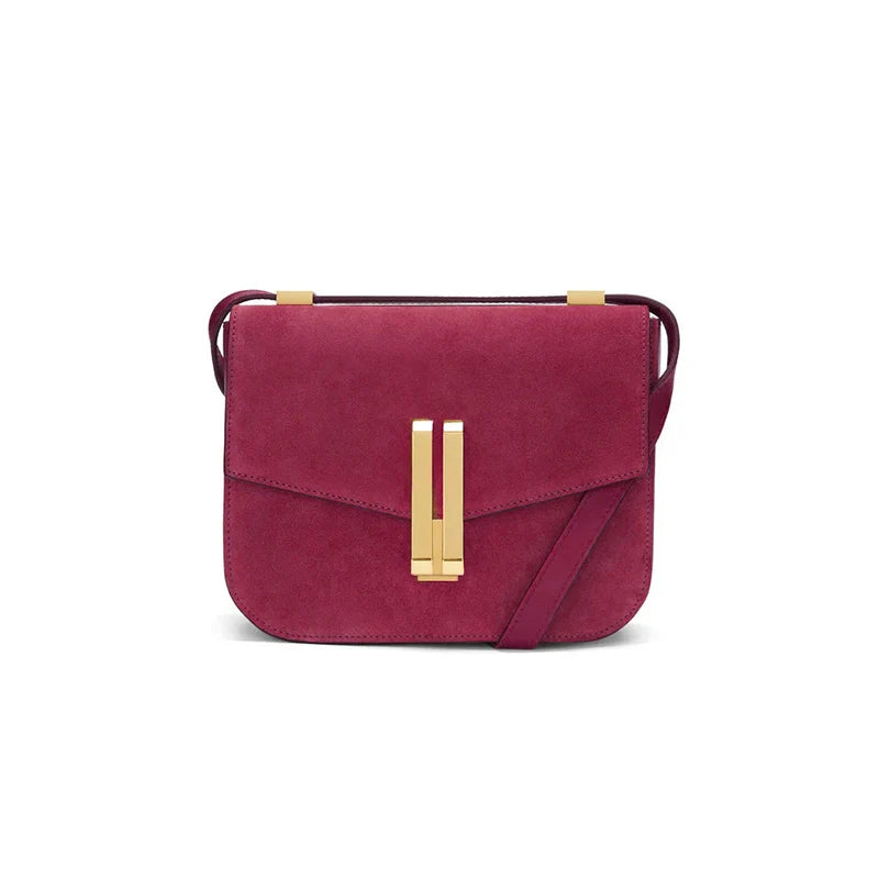 New Autumn and Winter Commuter Women'S Suede Tofu Bag, Small Square Bag, Niche Design Single-Shoulder Crossbody Bag