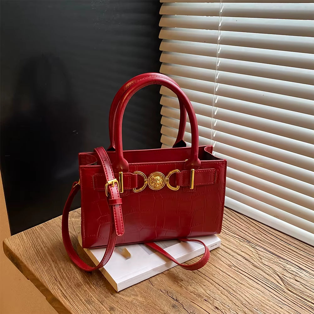 Small Handbag Women'S Autumn/Winter Versatile New Retro Leopard Print Crossbody Bag Trendy Ins Square Tote Bag