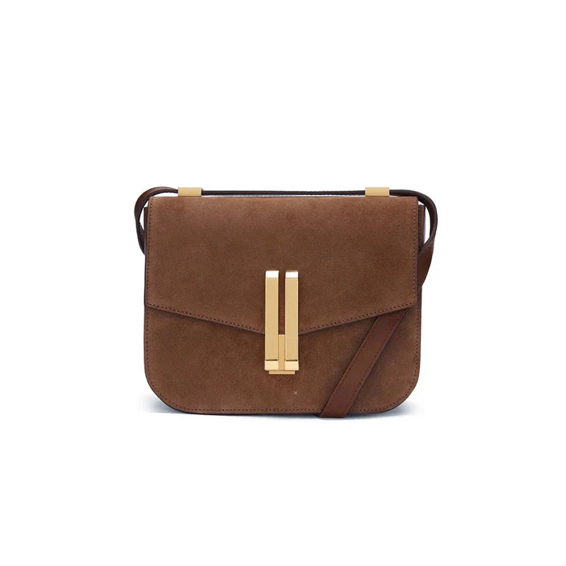 New Autumn and Winter Commuter Women'S Suede Tofu Bag, Small Square Bag, Niche Design Single-Shoulder Crossbody Bag