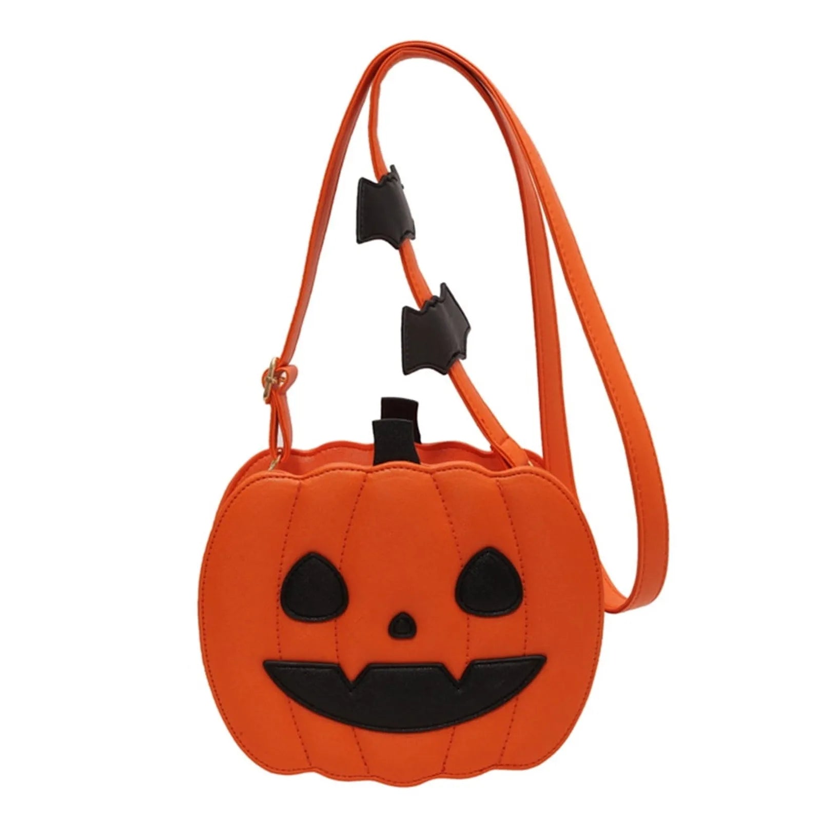Chic Halloween Pumpkin Purse with Ghost Skull Accent - Perfect for Women & Girls!