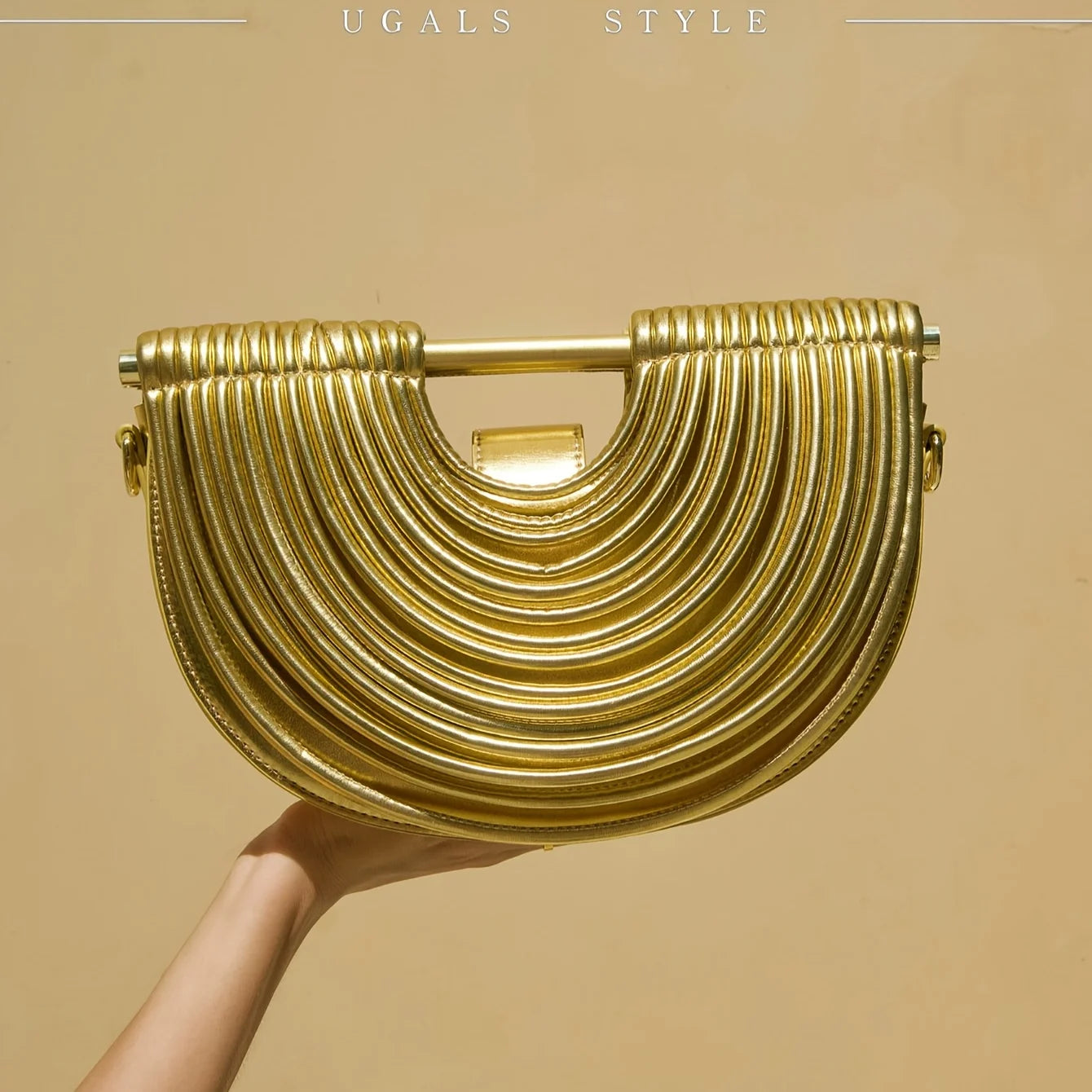 Chic Gold Luxury Handwoven Noodle Hobo Bag - New Designer Evening Clutch for Women 2025