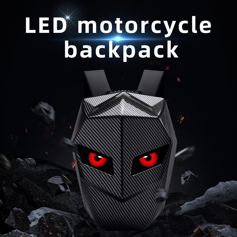 Hard Shell LED Backpack for Men & Women - Waterproof Motorcycle Cycling & Business Travel Laptop Bag