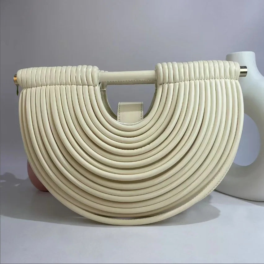 Chic Gold Luxury Handwoven Noodle Hobo Bag - New Designer Evening Clutch for Women 2025
