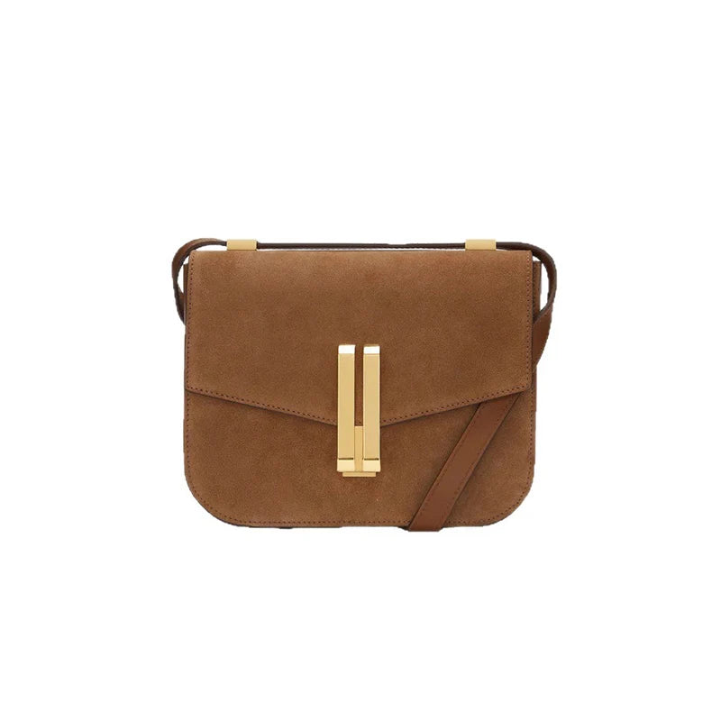 New Autumn and Winter Commuter Women'S Suede Tofu Bag, Small Square Bag, Niche Design Single-Shoulder Crossbody Bag