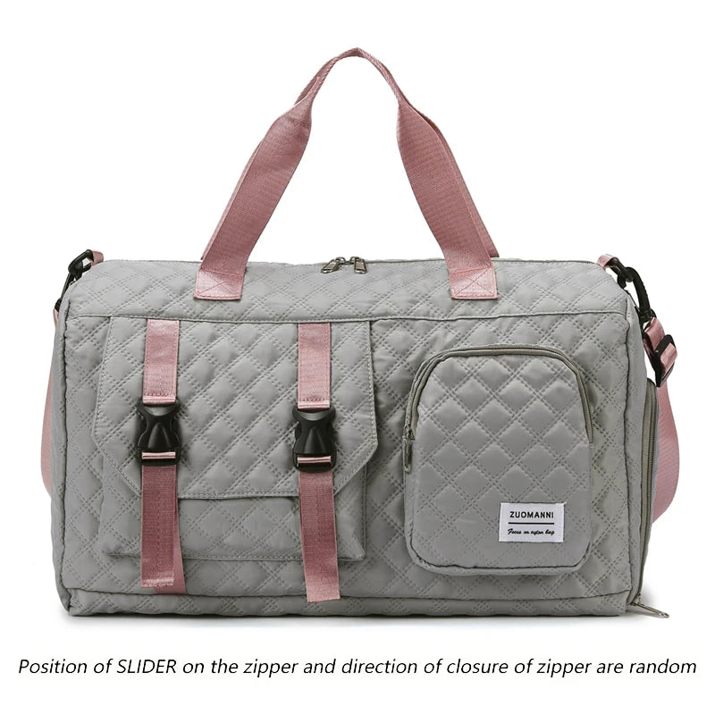 Spacious Argyle Durable Nylon Travel Duffle Bag - Perfect Portable Sports Gym Bag for Overnight Trips and Training