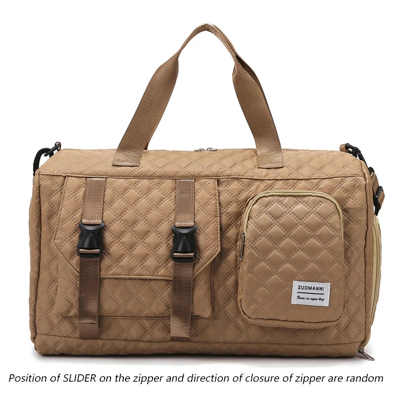 Spacious Argyle Durable Nylon Travel Duffle Bag - Perfect Portable Sports Gym Bag for Overnight Trips and Training