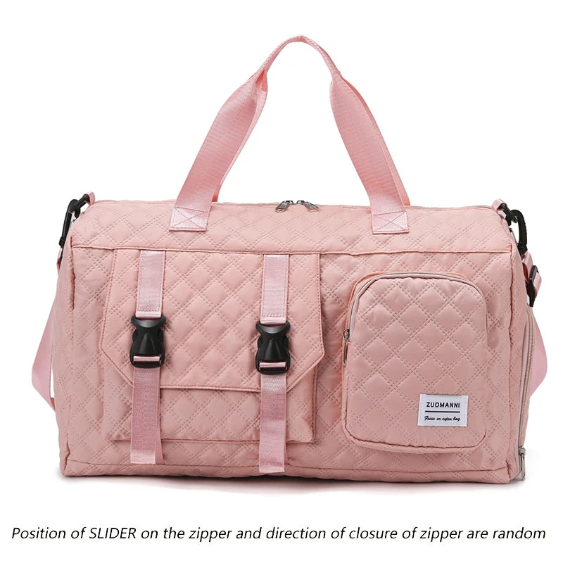 Spacious Argyle Durable Nylon Travel Duffle Bag - Perfect Portable Sports Gym Bag for Overnight Trips and Training