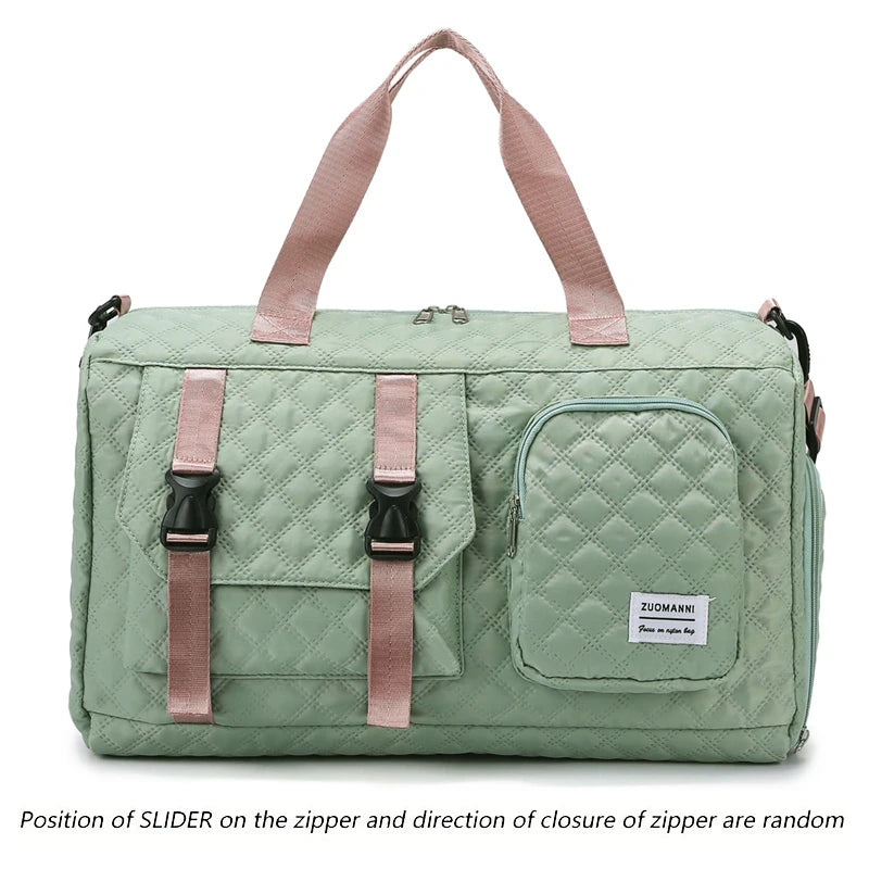 Spacious Argyle Durable Nylon Travel Duffle Bag - Perfect Portable Sports Gym Bag for Overnight Trips and Training