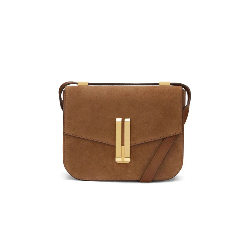 New Autumn and Winter Commuter Women'S Suede Tofu Bag, Small Square Bag, Niche Design Single-Shoulder Crossbody Bag