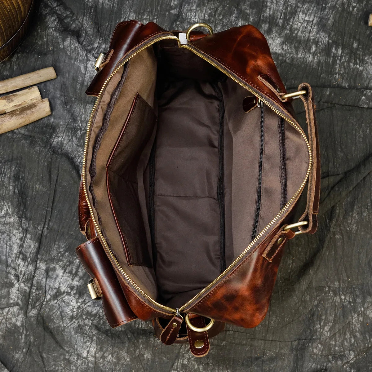 Elevate Your Style with the Premium Vintage Crazy Horse Leather 15.6" Briefcase - The Perfect Blend of Elegance and Functionality for Professionals