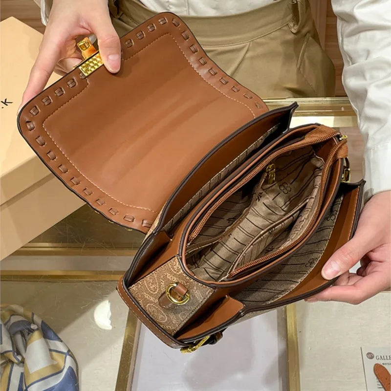 Elevate Your Style: 2024 Autumn/Winter Luxury Genuine Leather Handbag - Chic Crossbody & Shoulder Bag for Women