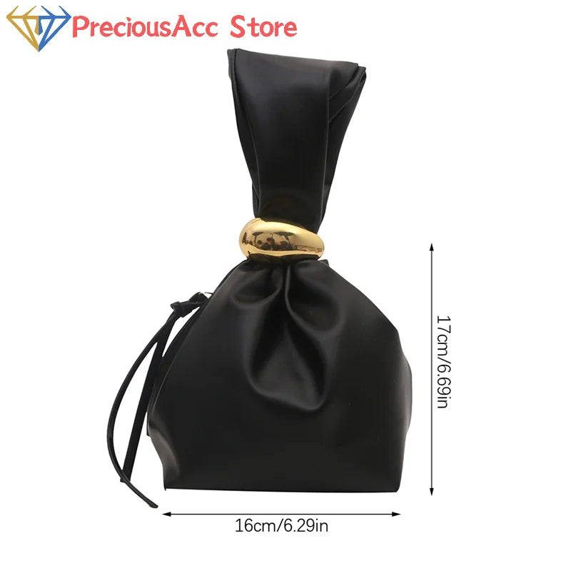Trendy Mini PU Leather Pleated Cloud Bag - Chic Retro Bucket Shoulder Bag for Women 2025
