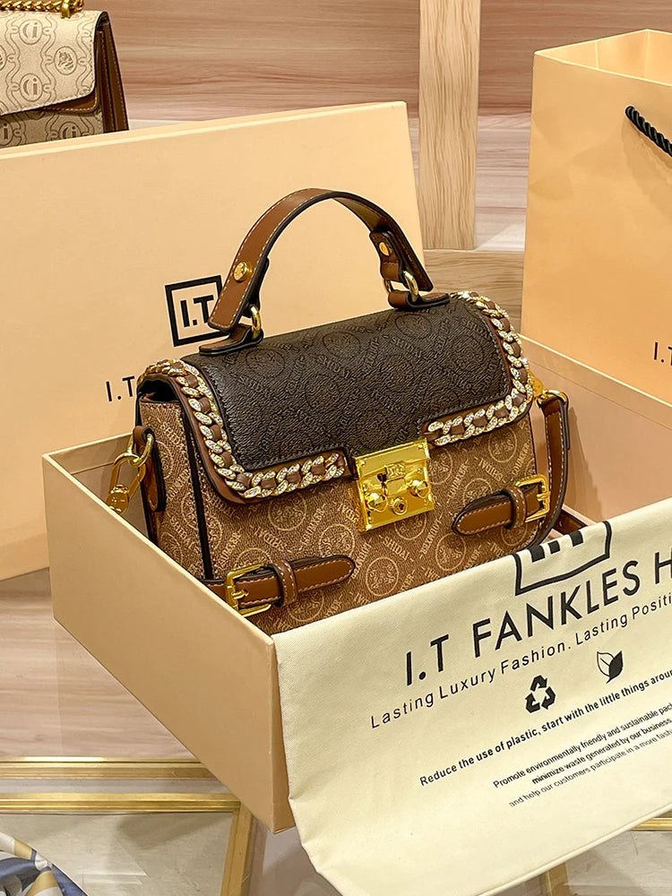 Elevate Your Style: 2024 Autumn/Winter Luxury Genuine Leather Handbag - Chic Crossbody & Shoulder Bag for Women