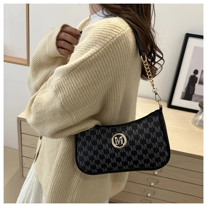 Chic Vintage Shoulder Crossbody Bag for Women for Spring Outfits, Vintage Purses, Versatile Travel Purse, Secure Zipper Closure