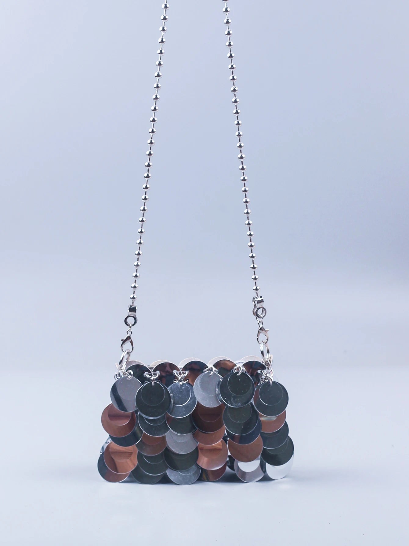 Trendy 2023 Shiny One-Shoulder Crossbody Bag for Women - Chic Mobile Phone Bag with Chain Detail