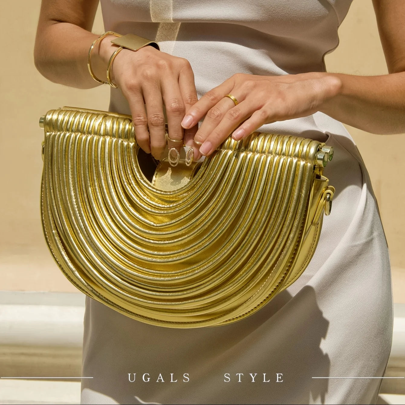 Chic Gold Luxury Handwoven Noodle Hobo Bag - New Designer Evening Clutch for Women 2025