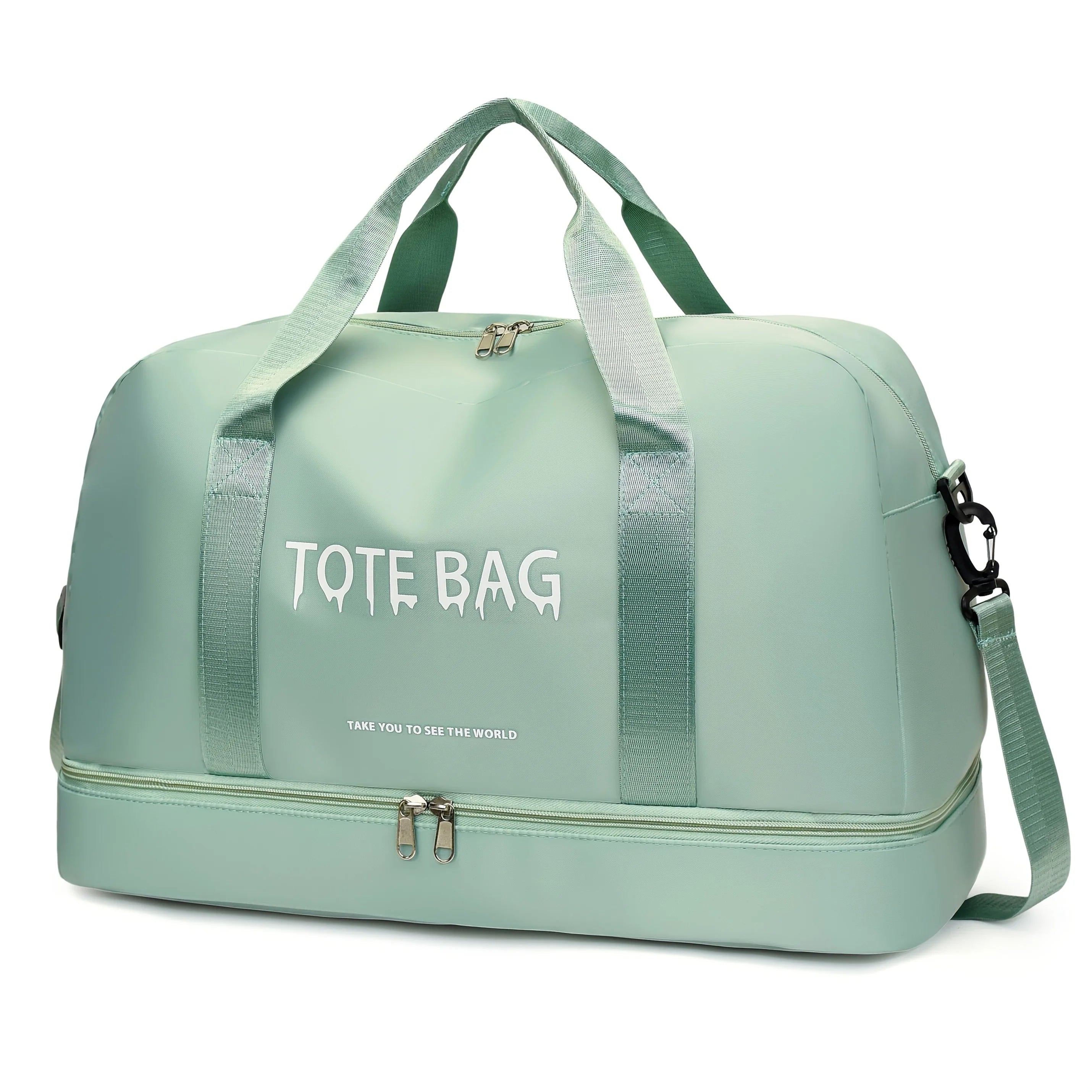 Versatile Large-Capacity Travel Duffle Bag with Adjustable Strap - Durable Nylon Gym Bag for All Your Sports Needs!