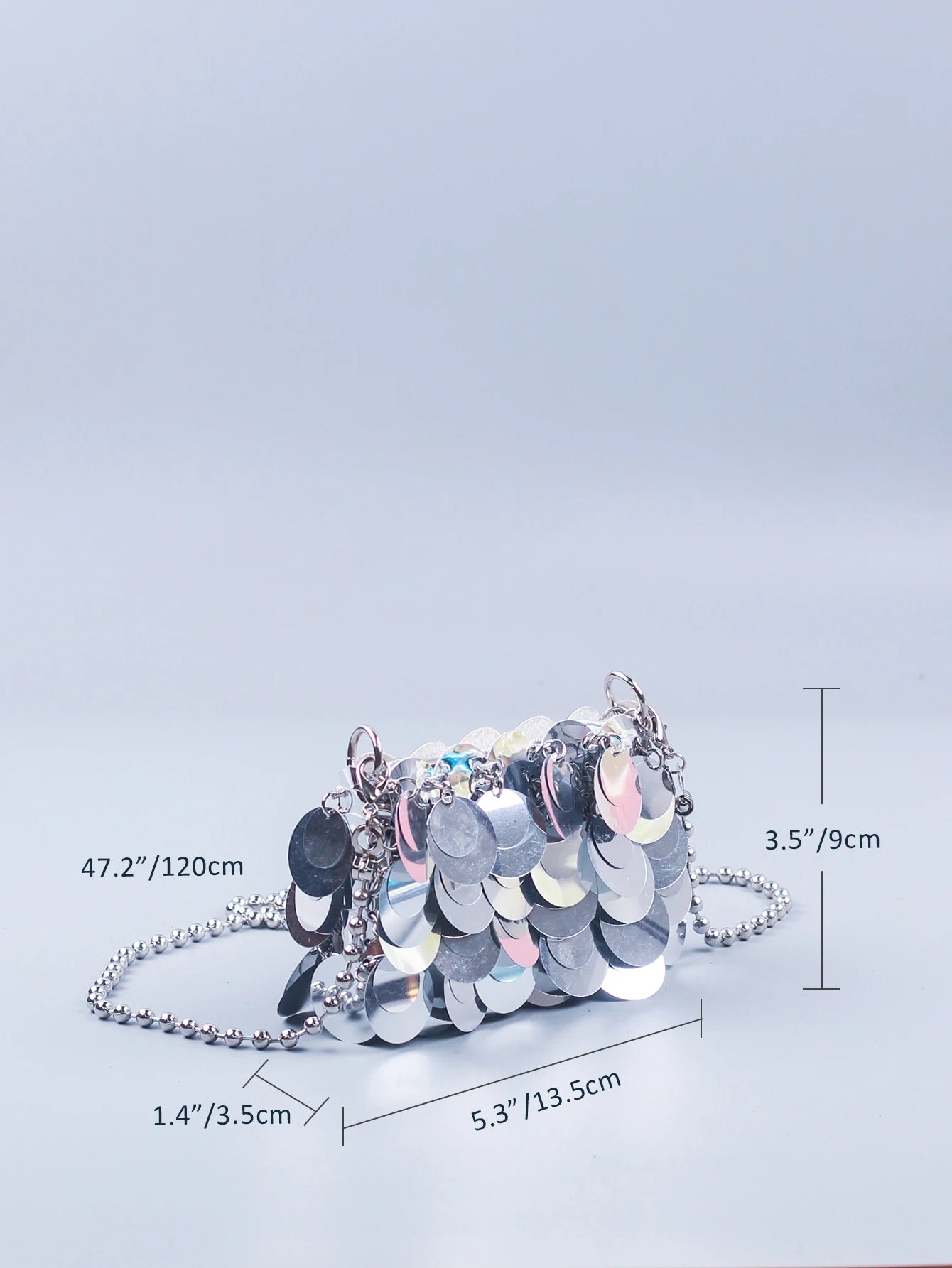 Trendy 2023 Shiny One-Shoulder Crossbody Bag for Women - Chic Mobile Phone Bag with Chain Detail