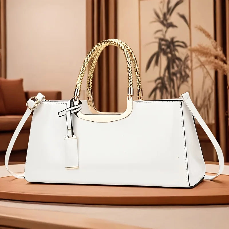 Chic Glossy Evening Clutch - Stylish Handbag for Parties & Weddings with Zipper Closure and Soft Lining