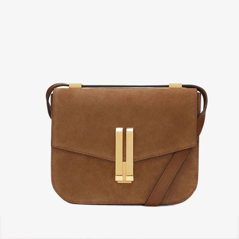 New Autumn and Winter Commuter Women'S Suede Tofu Bag, Small Square Bag, Niche Design Single-Shoulder Crossbody Bag